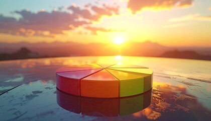 Sunset Pie Chart Reflection