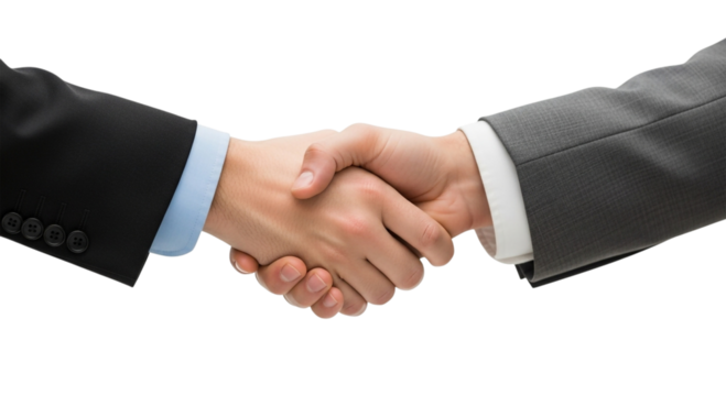 Two businessmen shaking hands