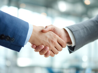 ビジネスパートナーとの契約成立を表す握手