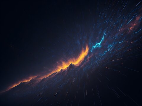 Abstract depiction of a celestial event with cosmic energy flow - Powered by Adobe