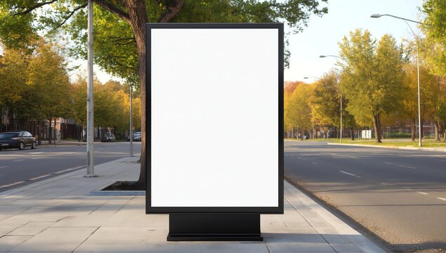 City billboard with isolated surface for mockup, design presentation.