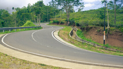 winding road in the mountains