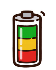 battery on white background