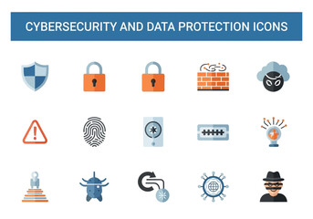 Set of various simple icon symbols for design elements