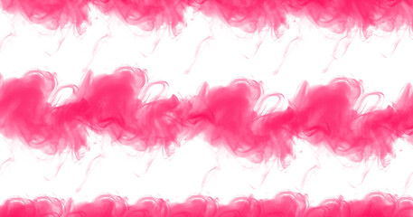 Swirling pink smoke clouds. Bright pink background solid color.