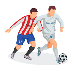 icon logo sign man male soccer kick play foot ball sport football match duel vs big cup la liga league super real team fc club goal game player person uniform world style art vector