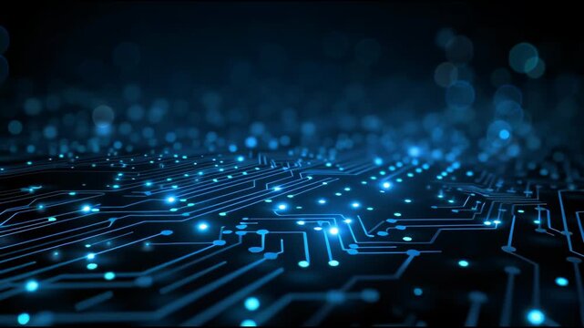 Digital Pathways: A network of interconnected circuits and glowing nodes illuminate the cutting-edge of technological progress. This image embodies the power of innovation.