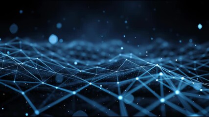 Digital Web of Networks: A captivating digital display showcases the intricate connections of a network, with glowing lines and points forming a complex web. 