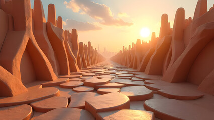 Raking Light, Clay Tessellate