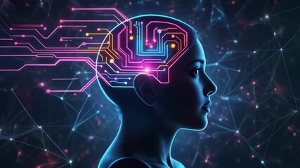 Rotating Digital Globe with Programming Code Representing Global Data Flow and AI Technology  human head with binary code 4k video - Powered by Adobe