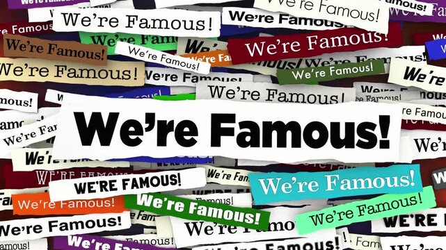Were Famous News Headlines Fame Celebrity Attention Gossip 3d Animation