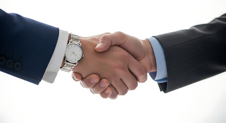 Formal Handshake Agreement: Close-Up of Business Deal
