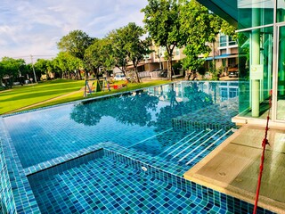 swimming pool in hotel