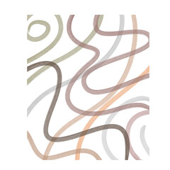Earthy Tones: Abstract Wavy Lines on White.