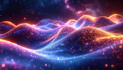 Fototapeta premium Shimmering Metallic Waves of Golden Radiance