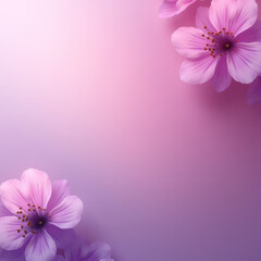 Delicate pink flowers soft gradient background evoke tranquility