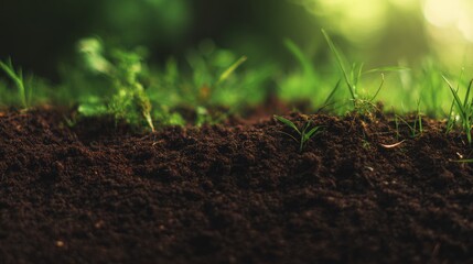 preservation. Textured grass and soil in earthy tones, highlighting nature conservation and environmental awareness. ESG reports.
