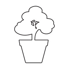Potted Tree Outline