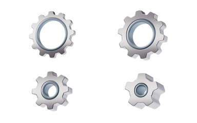 Mechanical gears with industry technology, 3d rendering.