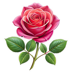 pink rose isolated on white background
