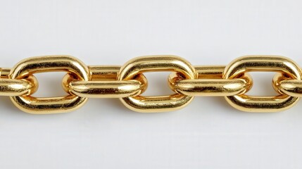 Obraz premium Mini brass chain isolated on white background