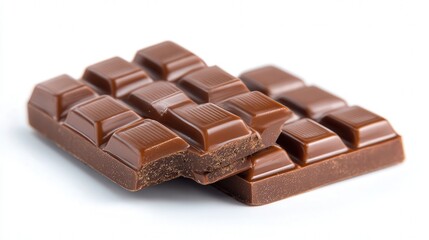 Obraz premium Mini chocolate bar isolated on white background