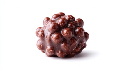 Mini chocolate bonbon cluster isolated on white background
