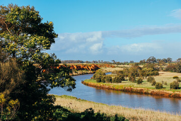 scenic view of the winding werribee river