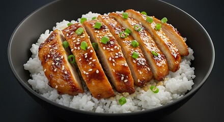 Teriyaki Chicken with Rice and Sesame Seeds