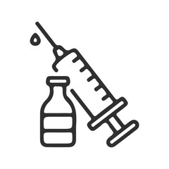 Medical Injection and Vaccine Symbol Illustration