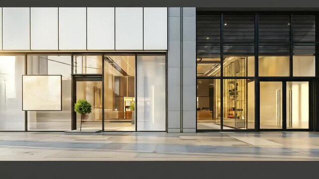 storefront facade mockup modern buillding Videos
