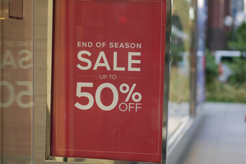 End of season sale offers significant discounts in store