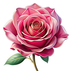 pink rose isolated on white background