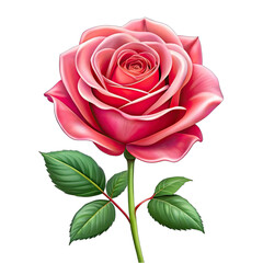 pink rose isolated on white background