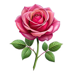 pink rose isolated on white background