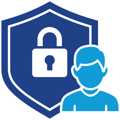 CRM Security Simple and clear vector icon illustrating an essential idea or function