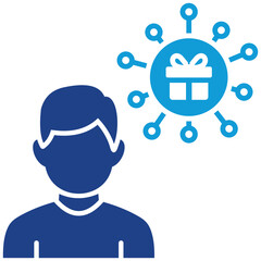 Referral Program Simple and clear vector icon illustrating an essential idea or function