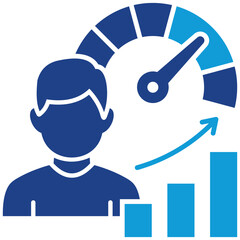 CRM Metrics Simple and clear vector icon illustrating an essential idea or function