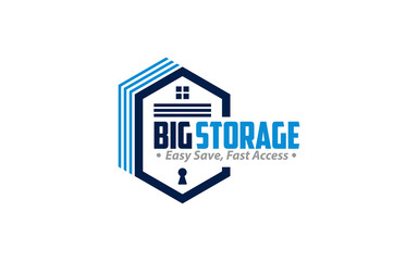 Illustration vector graphic of a professional storage solution business logo design template