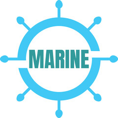 Nautical Marine Ship Wheel Logo