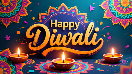 Diwali festival decoration background 