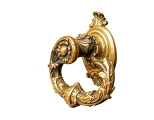  Rustic brass lever handle with vintage lock plate