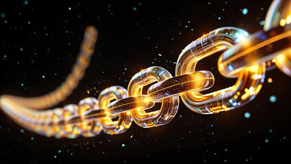 Abstract golden background with glowing lights of stars and a moon symbol for new year celebration design