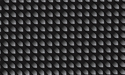 Fototapeta premium Black 3D texture pattern with shiny bubble-like scales, creating metallic futuristic look.