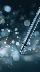Glowing Digital Tablet and Stylus with Bokeh Background, Showcasing Innovation and Modern Technology for Creative Applications