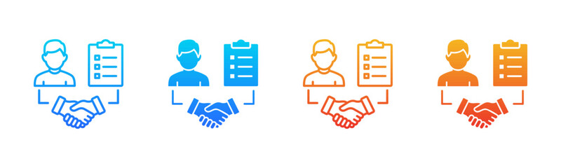 Client Onboarding Consistent and versatile vector icons multiple style