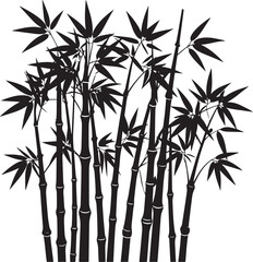 Natural Bamboo Tree Silhouette Vector Illustration
