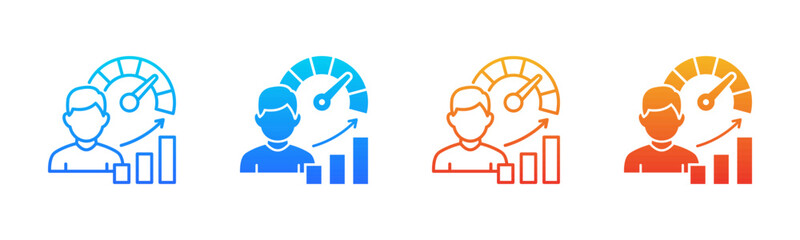 CRM Metrics Consistent and versatile vector icons multiple style