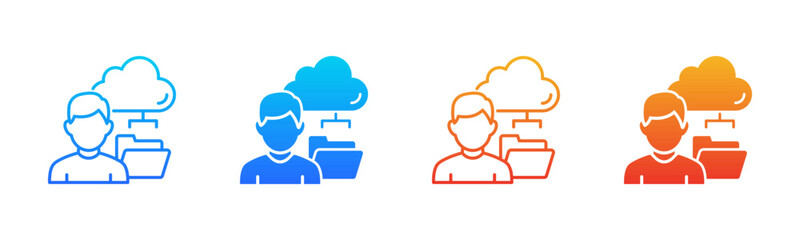 CRM Cloud Consistent and versatile vector icons multiple style