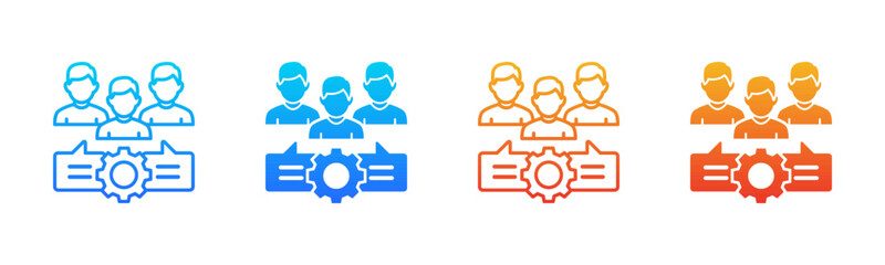 Team Collaboration Consistent and versatile vector icons multiple style